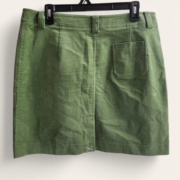 Lily Pulitzer Vintage Y2K Corduroy Skirt Green Womens 12 A Line Mini - Picture 2 of 9